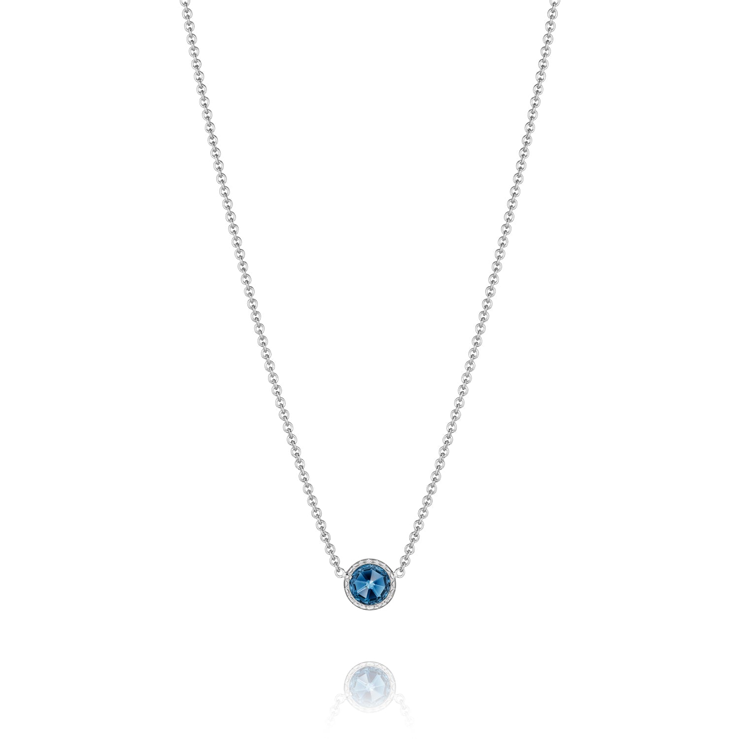 14k London Blue Topaz & Diamond Pendant | Brocks Jewelers