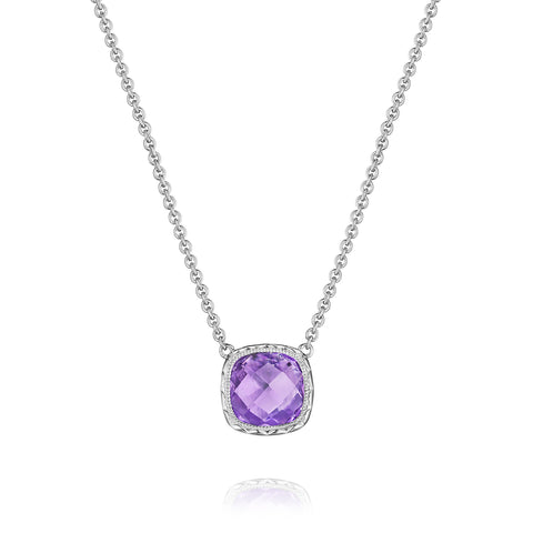 Tacori Cushion Gem Necklace featuring Amethyst