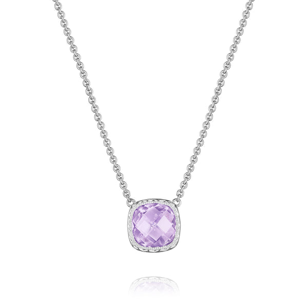 Tacori Cushion Gem Necklace featuring Rose Amethyst