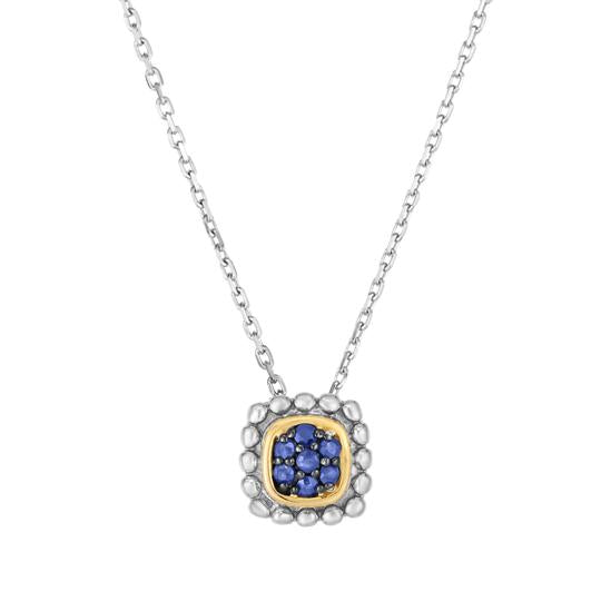 Phillip Gavriel Silver Sapphire Quadra Pendant