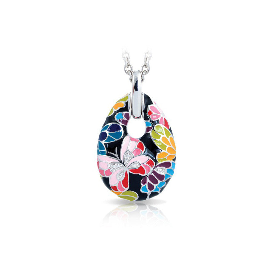 Belle Etoile Butterfly Kisses Black Pendant