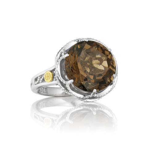 Tacori Crescent Gem Ring featuring Smokey Quartz