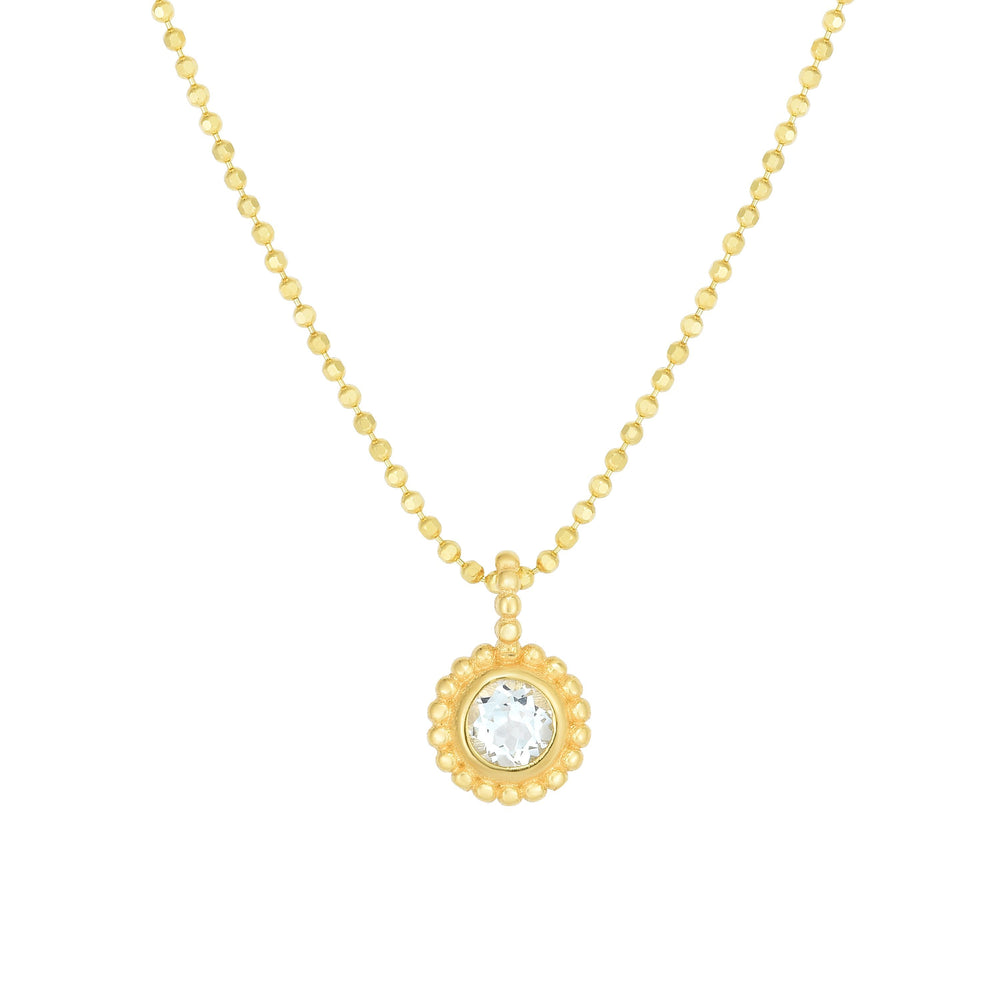 Phillip Gavriel Yellow Gold Aquamarine Pendant