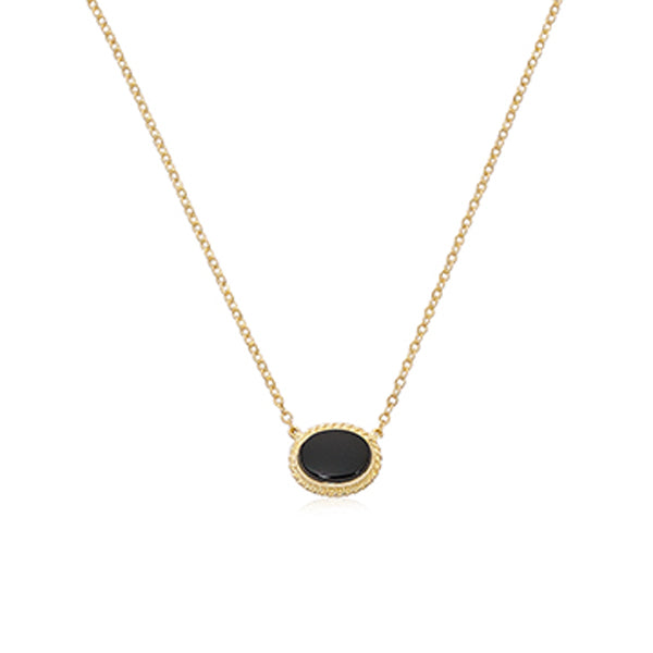 Oval Black Onyx Pendant