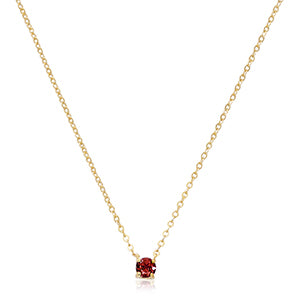 Garnet Solitaire Pendant
