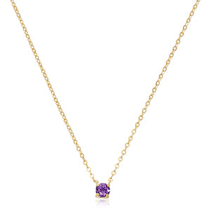Amethyst Solitaire Pendant