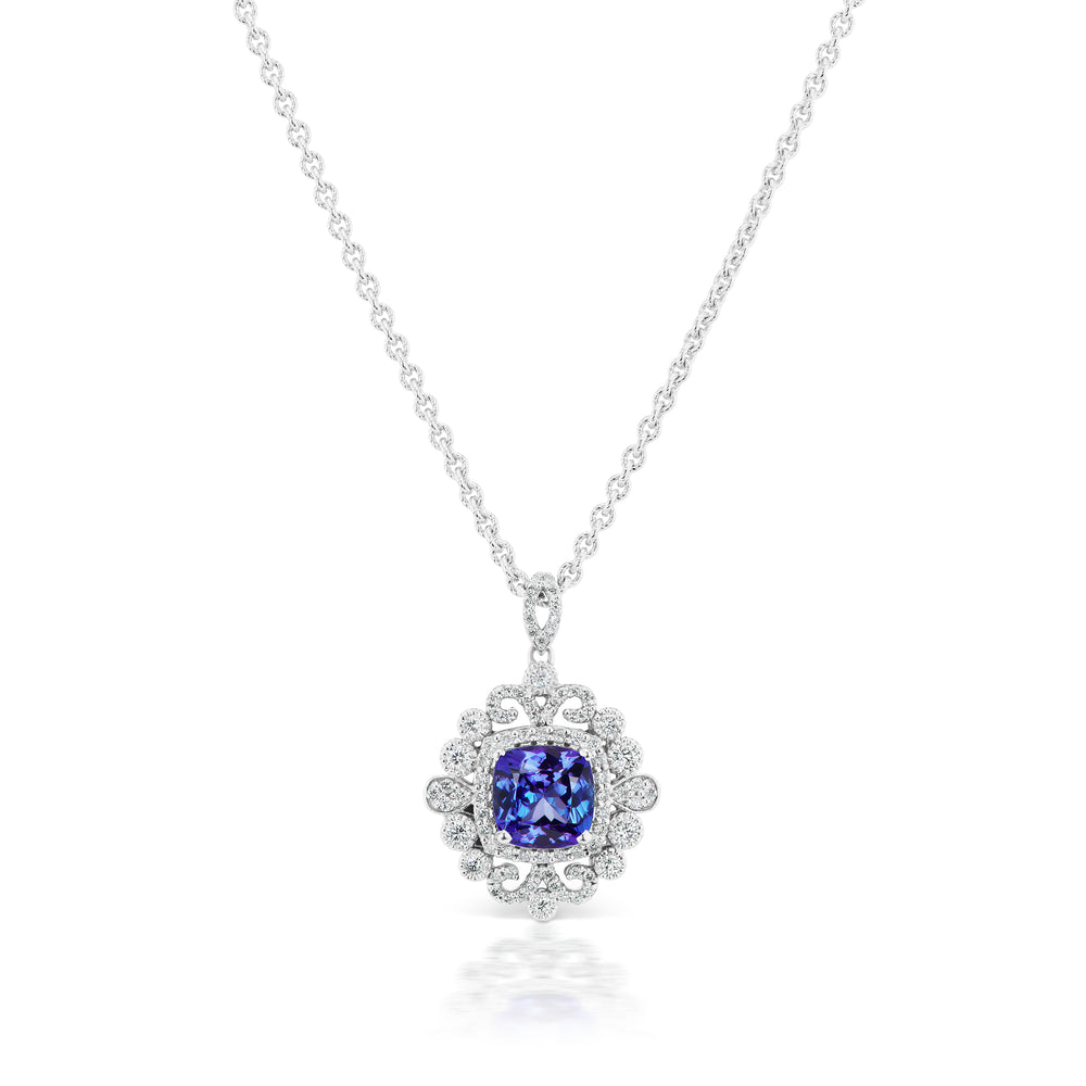 Tanzanite and Diamond Pendant