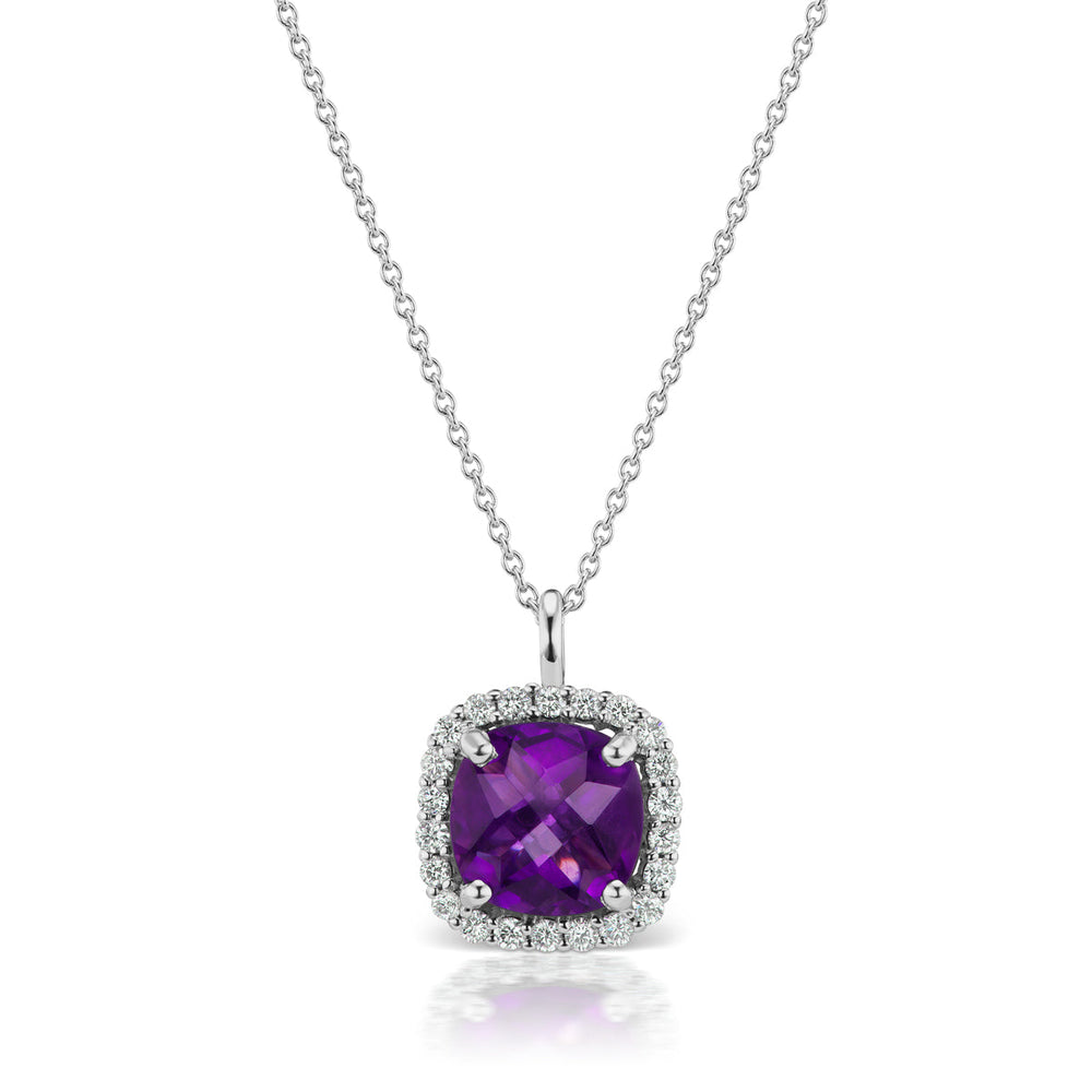 Barmakian Amethyst and Diamond Pendant