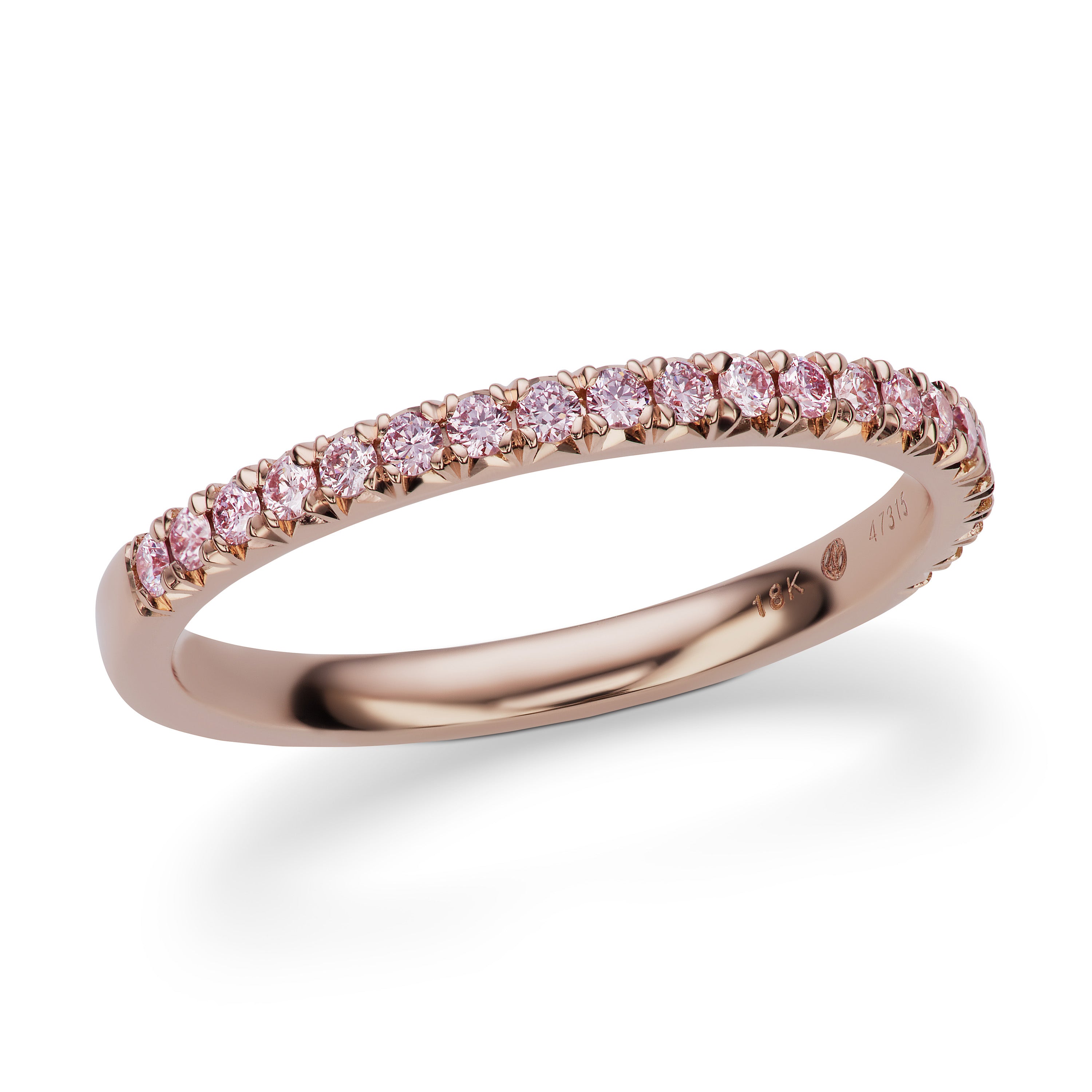 Rose gold pink diamond eternity band Clearance