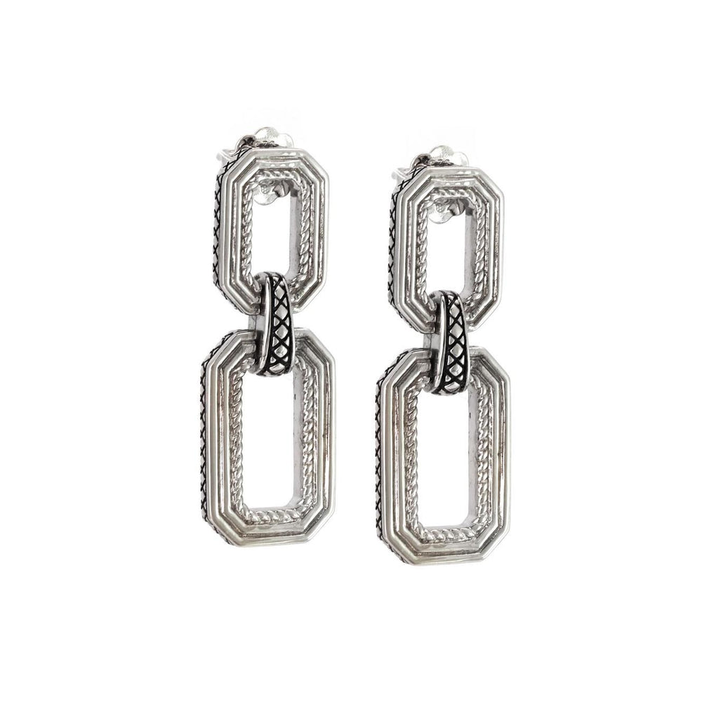 Andrea Candela Rectangular Drop Earrings