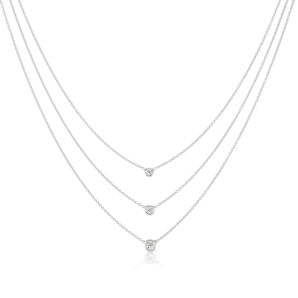 Barmakian Bezel Set Diamond Necklace