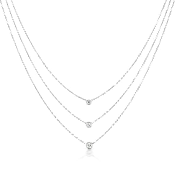Barmakian Bezel Set Diamond Necklace