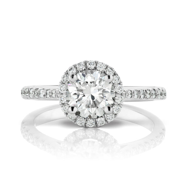 Barmakian Diamond Halo Engagement Ring