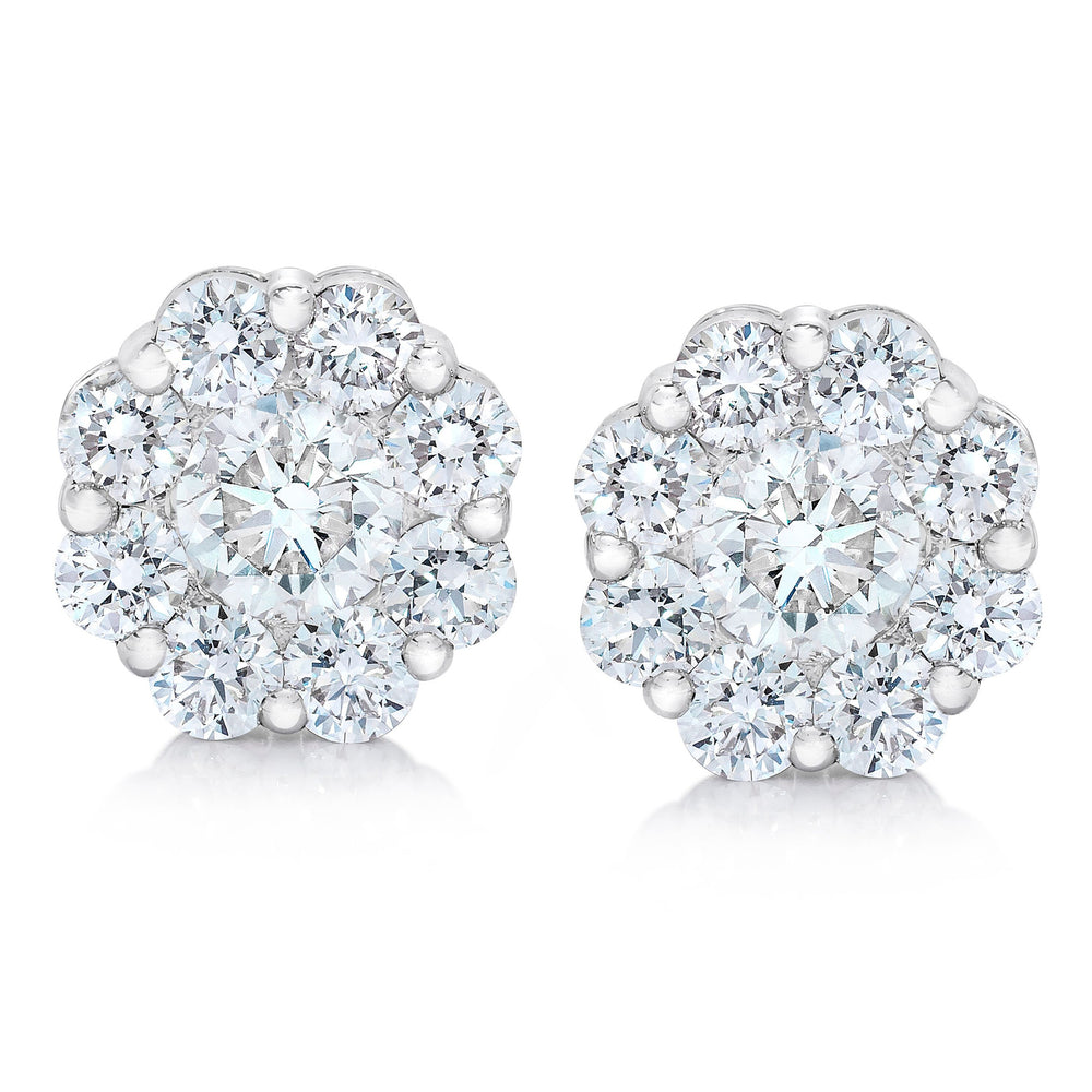 Diamond Cluster Earrings