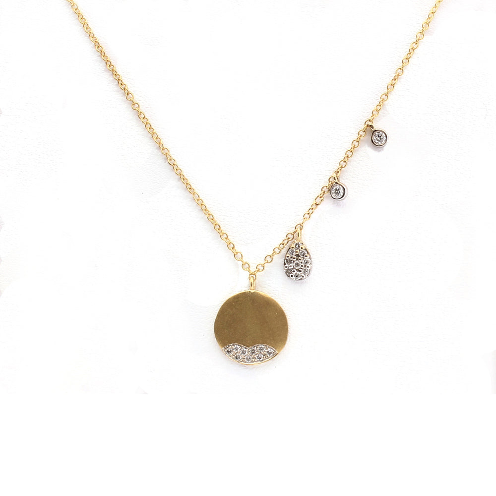 Diamond Disc Necklace