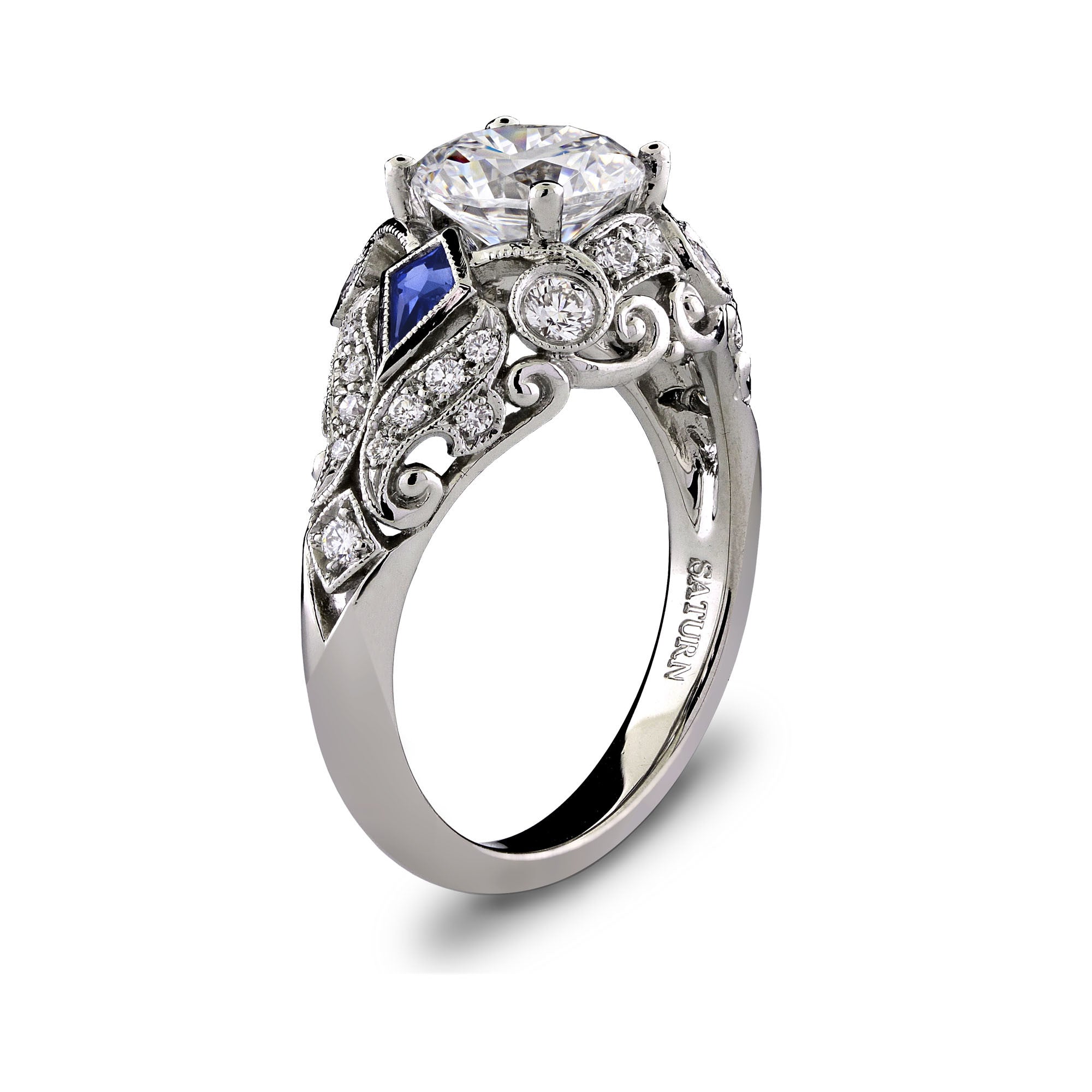 Barmakian Saturn Jewels Diamond Engagement Ring.