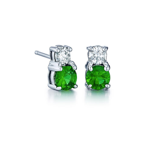 Emerald and Diamond Earrings