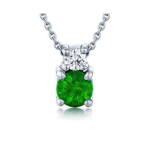 Emerald and Diamond Pendant