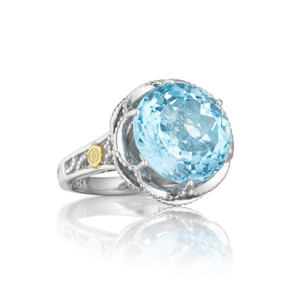 Royal Megan Sky Blue Topaz and Diamond Ring – Steven Singer Jewelers